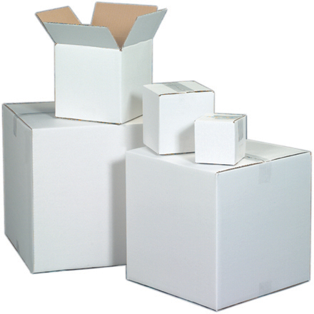 White corrugated deals boxes