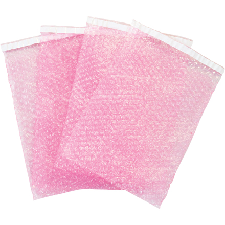 Pink sealable bubble wrap bags