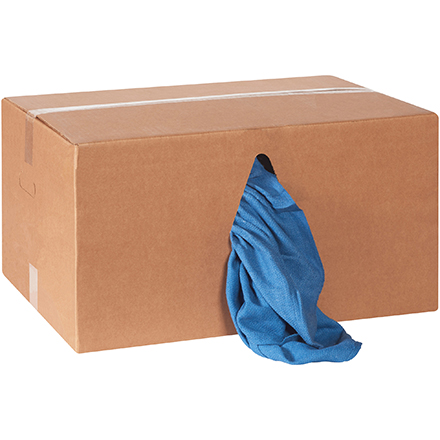 Box of Huck Towels - 16 x 25" Blue - 25 lb. box