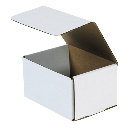 6 <span class='fraction'>1/2</span> x 4 <span class='fraction'>7/8</span> x 3 <span class='fraction'>3/4</span>" White Corrugated Mailers